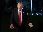 President Donald Trump talks with reporters upon arrival at the White House in Washington President Donald Trump talks with reporters upon arrival at the White House in Washington