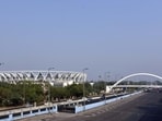 Jawaharlal Nehru Stadium was recently refurbished and a Mondo track was laid for the Para World Athletics Championships which was held in October. (Sanjeev Verma/HT PHOTO)