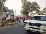 Police vehicle at the site after 350 kg of RDX and an AK-47 rifle were recovered, in Faridabad, Monday. Police vehicle at the site after 350 kg of RDX and an AK-47 rifle were recovered, in Faridabad, Monday.