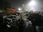 The blast was so powerful that it shattered windows of vehicles parked several metres away. The blast was so powerful that it shattered windows of vehicles parked several metres away.