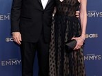 Jimmy Kimmel and Molly McNearney attend the 77th Primetime Emmy Awards at Peacock Theater on September 14, 2025 in Los Angeles, California.   Frazer Harrison/Getty Images/AFP (Photo by Frazer Harrison / GETTY IMAGES NORTH AMERICA / Getty Images via AFP)