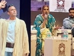 Laksh Maheshwari, Huma Qureshi and Sunny Singh during the Lucknow Short Film Festival held at Uttar Pradesh Sangeet Natak Academy recently 