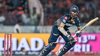 Washington Sundar watches the ball after playing a shot during the Indian Premier League. (AFP) Washington Sundar watches the ball after playing a shot during the Indian Premier League. (AFP)