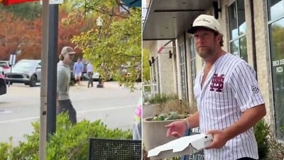 Dave Portnoy faced antisemitism while filming a pizza review in Mississippi. A bystander yelled an antisemitic remark, which Portnoy addressed directly. (X/Screenshot) Dave Portnoy faced antisemitism while filming a pizza review in Mississippi. A bystander yelled an antisemitic remark, which Portnoy addressed directly. (X/Screenshot)