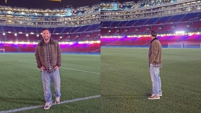Lionel Messi makes secret visit to Camp Nou on Sunday night. (Instagram/@leomessi) Lionel Messi makes secret visit to Camp Nou on Sunday night. (Instagram/@leomessi)