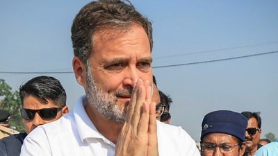 Rahul Gandhi performs 10 push-ups at Congress training camp for arriving late by two minutes (PTI)