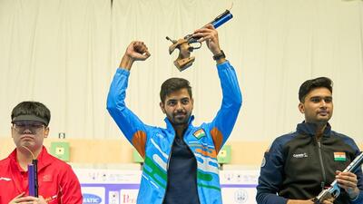 Samrat Rana became the first Indian to become World Champion in the 10m air pistol event. (ISSF) Samrat Rana became the first Indian to become World Champion in the 10m air pistol event. (ISSF)