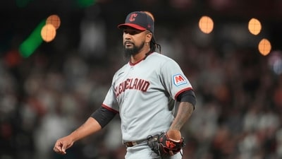 Cleveland Guardians pitcher Emmanuel Clase during a baseball game against the San Francisco Giants, in San Francisco (AP) Cleveland Guardians pitcher Emmanuel Clase during a baseball game against the San Francisco Giants, in San Francisco (AP)