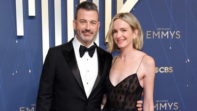 Jimmy Kimmel and Molly McNearney attend the 77th Primetime Emmy Awards at Peacock Theater on September 14, 2025 in Los Angeles, California. Frazer Harrison/Getty Images/AFP (Photo by Frazer Harrison / GETTY IMAGES NORTH AMERICA / Getty Images via AFP) (Getty Images via AFP) Jimmy Kimmel and Molly McNearney attend the 77th Primetime Emmy Awards at Peacock Theater on September 14, 2025 in Los Angeles, California. Frazer Harrison/Getty Images/AFP (Photo by Frazer Harrison / GETTY IMAGES NORTH AMERICA / Getty Images via AFP) (Getty Images via AFP)