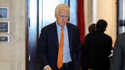 U.S. Senator John Cornyn (R-TX) leaves a bipartisan luncheon, weeks into the continuing U.S. government shutdown on Capitol Hill in Washington, D.C., U.S., October 23, 2025. REUTERS/Kylie Cooper (REUTERS)