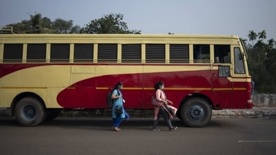 Interstate tourist bus services from Kerala to Tamil Nadu and Karnataka will be halted on Monday. (Representative image/AP) Interstate tourist bus services from Kerala to Tamil Nadu and Karnataka will be halted on Monday. (Representative image/AP)
