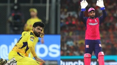 Ravindra Jadeja for CSK and Sanju Samson for RR. (Getty)