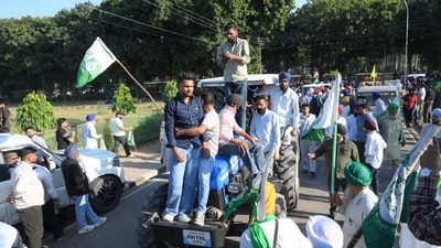 Farmer unions were among those who joined the protest at Panjab University, Chandigarh, on November 10. (Keshav Singh/HT Photo) Farmer unions were among those who joined the protest at Panjab University, Chandigarh, on November 10. (Keshav Singh/HT Photo)