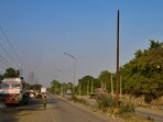 Missing and non functional streetlights at focal point area in Ludhiana on Tuesday. (Gurpreet Singh/HT) Missing and non functional streetlights at focal point area in Ludhiana on Tuesday. (Gurpreet Singh/HT)