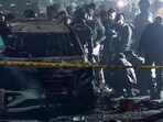 NSG team investigate the spot of the blast in a Hyundai i20 car near Gate no 1 of the Red Fort Metro station on Monday. (ANI Grab) NSG team investigate the spot of the blast in a Hyundai i20 car near Gate no 1 of the Red Fort Metro station on Monday. (ANI Grab)
