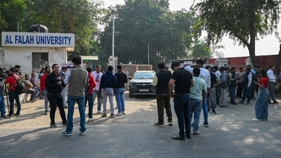 Faridabad: Al Falah University, located at Dhauj road, where professor Muzammil Shakeel was arrested for allegedly explosives, arms and bomb-making equipments, in Faridabad. (Photo by Parveen Kumar/Hindustan Times) Faridabad: Al Falah University, located at Dhauj road, where professor Muzammil Shakeel was arrested for allegedly explosives, arms and bomb-making equipments, in Faridabad. (Photo by Parveen Kumar/Hindustan Times)