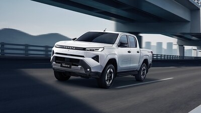 The Toyota Hilux is available as a battery electric vehicle for the first time, propelled by dual electric motors enabling all-wheel drive The Toyota Hilux is available as a battery electric vehicle for the first time, propelled by dual electric motors enabling all-wheel drive