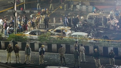The explosion rocked Delhi on Monday evening in a car near Delhi's Red Fort area. (PTI) The explosion rocked Delhi on Monday evening in a car near Delhi's Red Fort area. (PTI)