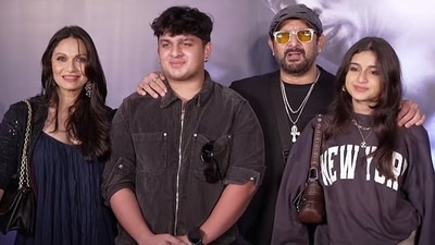 Arshad Warsi and Maria Goretti with their children Zeke and Zoe. Arshad Warsi and Maria Goretti with their children Zeke and Zoe.