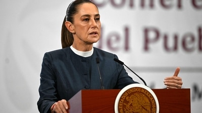 Mexico's President Claudia Sheinbaum speaks during a press conference in November 3, 2025. (AFP) Mexico's President Claudia Sheinbaum speaks during a press conference in November 3, 2025. (AFP)