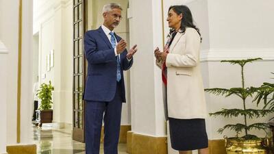 External affairs minister S Jaishankar with Canadian foreign minister Anita Anand in New Delhi last month. (Photo from X)