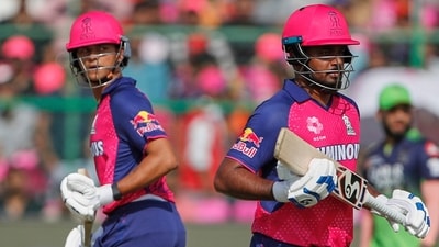 Sanju Samson and Yashasvi Jaiswal for the Rajasthan Royals (AP)