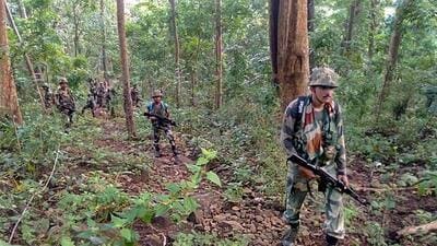 Security personnel during an encounter with operation with Maoists in Chhattisgarh (PTI FILE) Security personnel during an encounter with operation with Maoists in Chhattisgarh (PTI FILE)