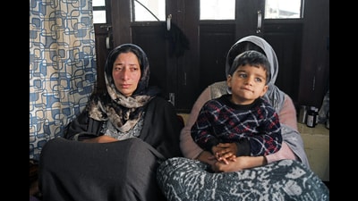 Sister-in-law of Umar Un Nabi, a suspect in the blast near Red Fort, at her house in Koil area in Pulwama on Tuesday. (ANI) Sister-in-law of Umar Un Nabi, a suspect in the blast near Red Fort, at her house in Koil area in Pulwama on Tuesday. (ANI)