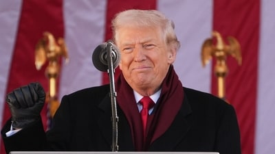 President Donald Trump speaks during an event to mark Veterans Day at Arlington National Cemetery, Tuesday, Nov. 11, 2025, in Arlington, Va. (AP) President Donald Trump speaks during an event to mark Veterans Day at Arlington National Cemetery, Tuesday, Nov. 11, 2025, in Arlington, Va. (AP)