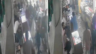 A CCTV video shows people panicking during the blast near Red Fort. (X/PTI) A CCTV video shows people panicking during the blast near Red Fort. (X/PTI)