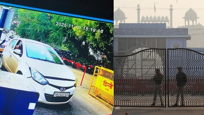 Hyundai i20 car was stationed at Sunehri Masjid parking lot near Delhi's Red Fort for two hours Hyundai i20 car was stationed at Sunehri Masjid parking lot near Delhi's Red Fort for two hours