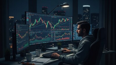 The market's night shift runs unseen and relentless, building value for those patient enough to let it work. (AI Image) The market's night shift runs unseen and relentless, building value for those patient enough to let it work. (AI Image)