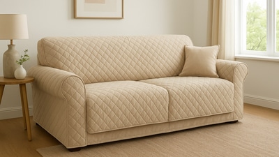 Quilted sofa cover sets can soften the whole room with their cosy feel while also giving your sofa the everyday protection it needs, creating a space that feels cared for and inviting. (AI generated) Quilted sofa cover sets can soften the whole room with their cosy feel while also giving your sofa the everyday protection it needs, creating a space that feels cared for and inviting. (AI generated)