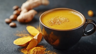 Start your day with this golden blend of coffee and turmeric. (Adobe Stock) Start your day with this golden blend of coffee and turmeric. (Adobe Stock)