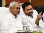 FILE: Bihar chief minister Nitish Kumar with deputy chief minister Tejashwi Yadav in Patna, Bihar, India, on Tuesday, Sep 20, 2022. (Photo by Santosh Kumar /Hindustan Times)
