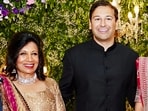Billionaire Kiran Mazumdar-Shaw at her nephew's wedding reception in Bengaluru. Billionaire Kiran Mazumdar-Shaw at her nephew's wedding reception in Bengaluru.