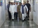 Prime Minister Narendra Modi visited the LNJP hospital to meet those injured in blast in a car at Red Fort in New Delhi, India, on Wednesday, November 12, 2025. Prime Minister Narendra Modi visited the LNJP hospital to meet those injured in blast in a car at Red Fort in New Delhi, India, on Wednesday, November 12, 2025.