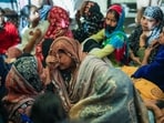 Family members and relatives of the e-rickshaw driver Jumman, who was killed in the blast near Red Fort, mourn after his mortal remains were brought to his residence, in New Delhi, Tuesday.