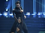 Daniella Karagach is performing with Dylan Efron in Dancing With the Stars. Daniella Karagach is performing with Dylan Efron in Dancing With the Stars.
