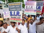 Tamil Nadu Congress Committee President K Selvaperunthagai, DMK MPs Thamizhachi Thangapandian, Dr. Kanimozhi NVN Somu, and other leaders take part in a protest against the Special Intensive Revision (SIR) of electoral rolls, in Chennai on Tuesday. (PTI PHOTO) Tamil Nadu Congress Committee President K Selvaperunthagai, DMK MPs Thamizhachi Thangapandian, Dr. Kanimozhi NVN Somu, and other leaders take part in a protest against the Special Intensive Revision (SIR) of electoral rolls, in Chennai on Tuesday. (PTI PHOTO)