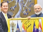 US ambassador to India Sergio Gor with Prime Minister Narendra Modi.