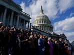 U.S. House Minority Leader Hakeem Jeffries (D-NY) speaks during an event with fellow House Democratic members on the steps of the U.S. Capitol in Washington, D.C., U.S., November 12, 2025.