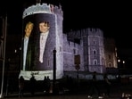 An image of U.S. President Donald Trump alongside disgraced financier Jeffrey Epstein was projected on Windsor castle
