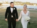 Karoline Leavitt with her husband Karoline Leavitt with her husband