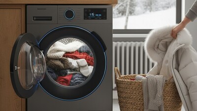 Warm wash made easy with 5 star washing machines for winter laundry.
