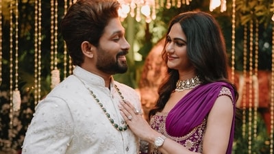Allu Arjun and Sneha married in a grand ceremony in Hyderabad on March 6, 2011. (Instagram) Allu Arjun and Sneha married in a grand ceremony in Hyderabad on March 6, 2011. (Instagram)