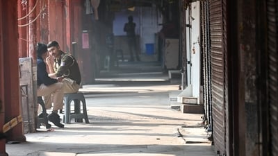 Shops at Old Lajpat Rai Market remained closed in view of the blast investigation (HT Photo) Shops at Old Lajpat Rai Market remained closed in view of the blast investigation (HT Photo)