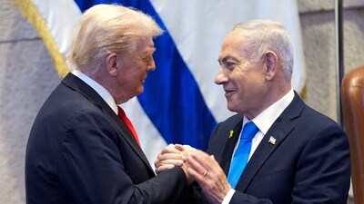 In a reaction to Trump's request, the statement from Herzog's office said the Israeli president holds Trump “in the highest regard” and appreciates Trump's support for Israel. (Reuters File)