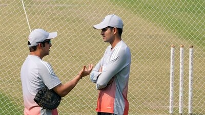 India's coach Gautam Gambhir and captain Shubman Gill during a training session ahead of the first Test cricket match between India and South Africa (PTI) India's coach Gautam Gambhir and captain Shubman Gill during a training session ahead of the first Test cricket match between India and South Africa (PTI)