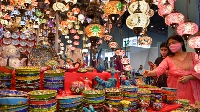 India International Trade Fair (IITF) takes place in Delhi from November 14 to 27 every year. The theme of this year's fair is Ek Bharat: Shresth Bharat. (Photo: PTI (For representational purposes only) India International Trade Fair (IITF) takes place in Delhi from November 14 to 27 every year. The theme of this year's fair is Ek Bharat: Shresth Bharat. (Photo: PTI (For representational purposes only)